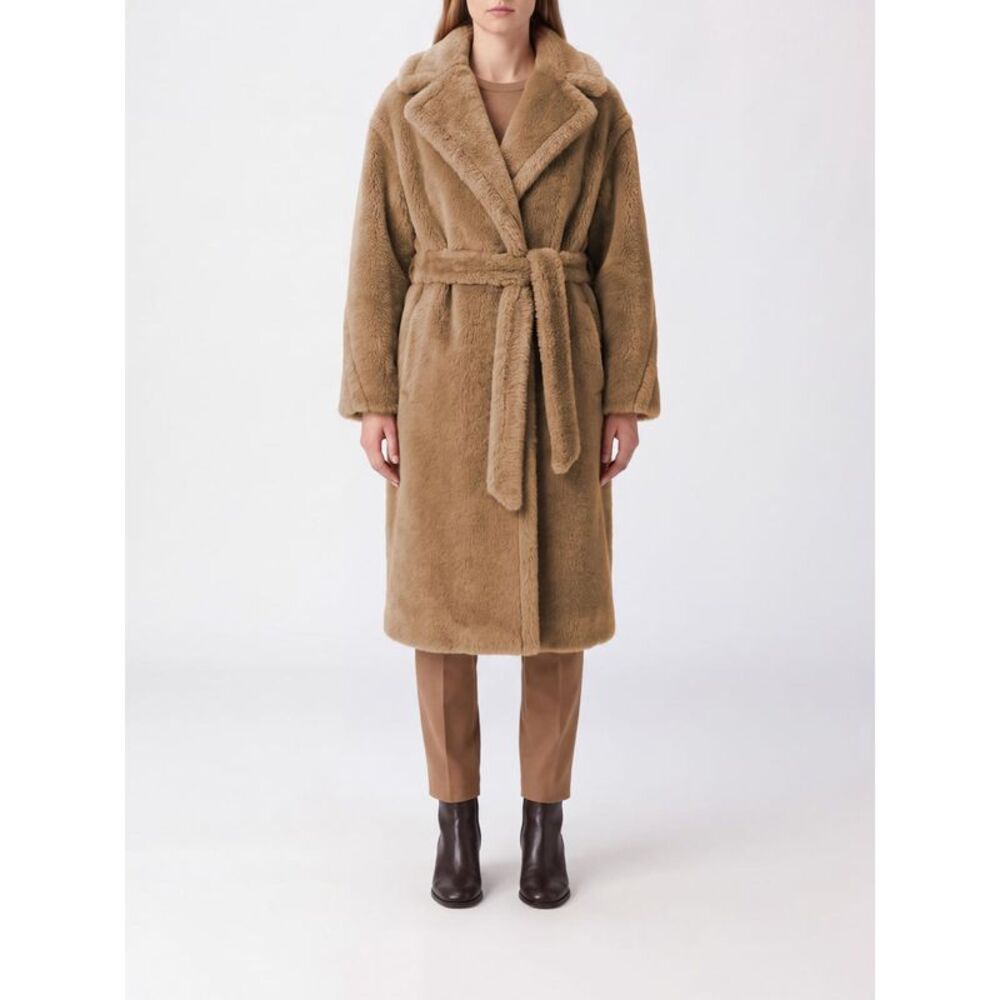'S Max Mara Women 'S Max Mara Faux Fur Robe Coat With Belt
